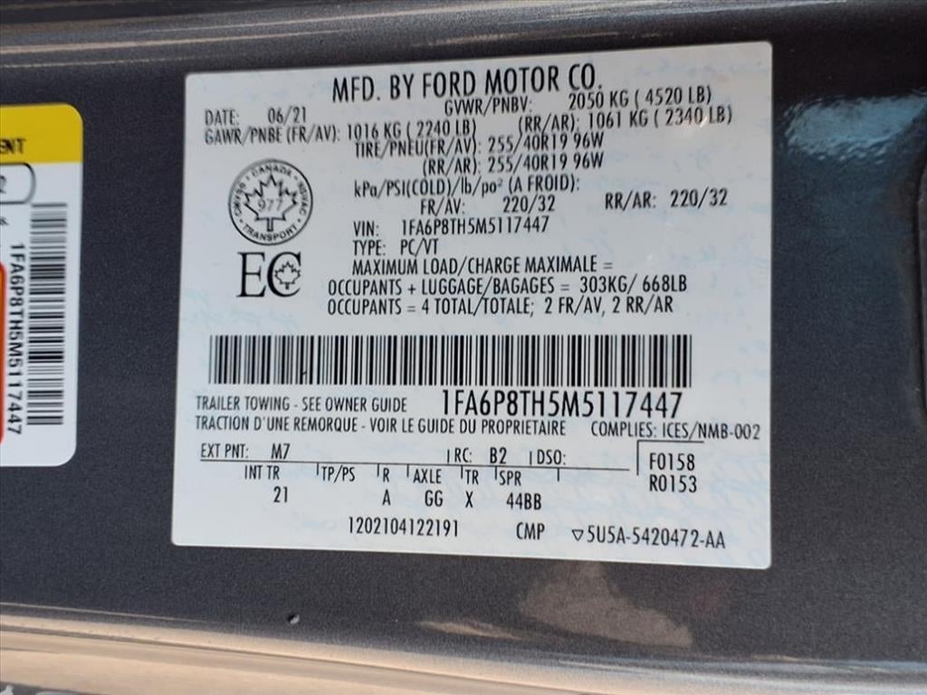 2021 Ford Mustang ECOBOOST FASTBACK