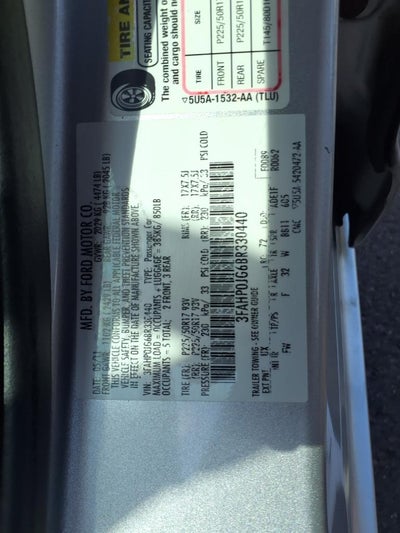 2011 Ford Fusion SEL