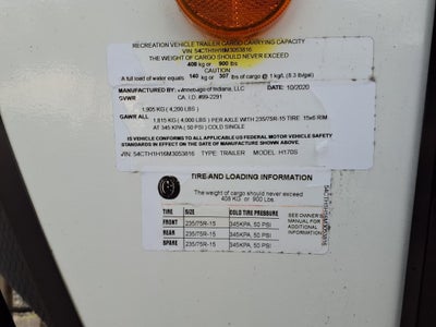 2021 Not SpecifiWinnebago H170S Hike Travel Trailer